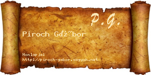 Piroch Gábor névjegykártya